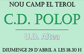 Jornada del C.D. Polop (28 y 29 de abril) Jornada del C.D. Polop (28 y 29 de abril)